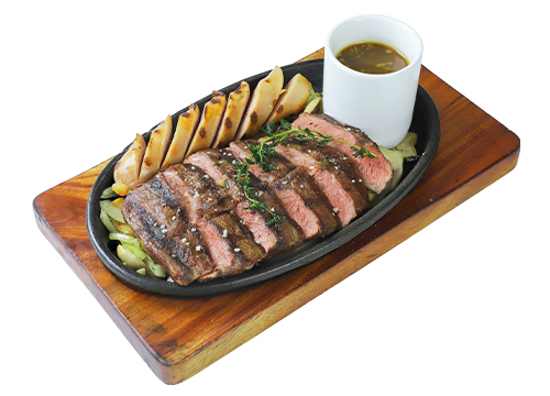 SIZZLING STEAK & SAUSAGE